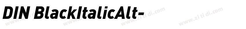 DIN BlackItalicAlt字体转换